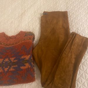 Ralph Lauren Suede Leggings